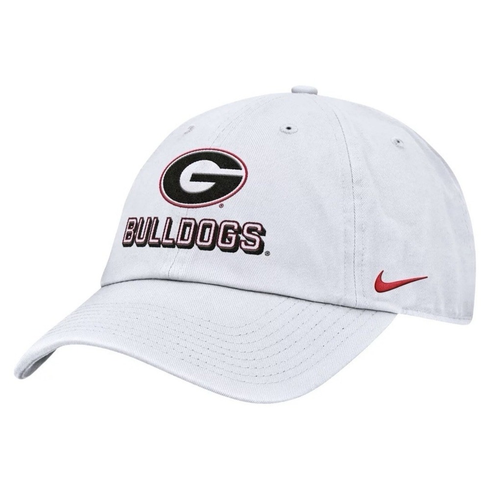 Nike Adult Georgia Bulldogs White Game Day Club Adjustable Hat